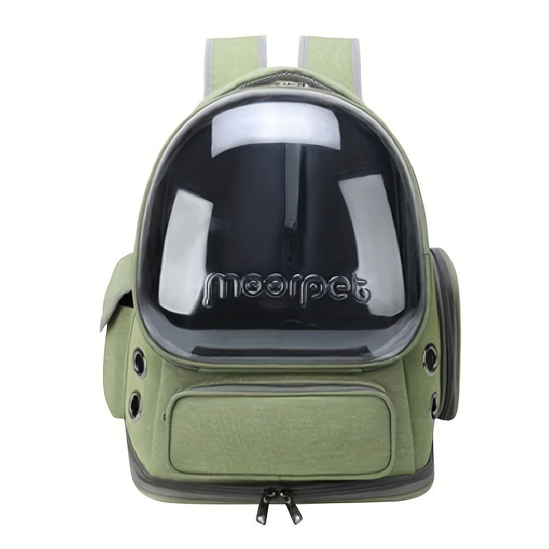 ComfortPet Explorer - Crystal-Clear Transparent Pet Carrier Backpack for Cats and Small Dogs - Breathable, Ventilated, and Spacious for Outdoor Travel and Hiking - Essential Pet Supplies for On-The-Go Owners