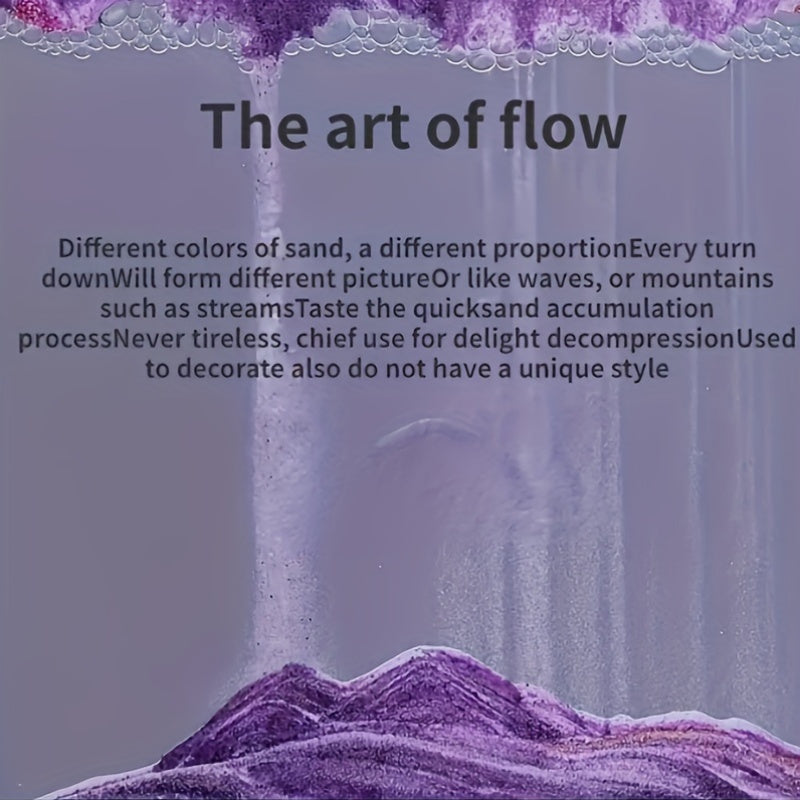 360-Degree Rotation 3D Flowing Sand Painting: Morphological Change - Glass Art Decoration