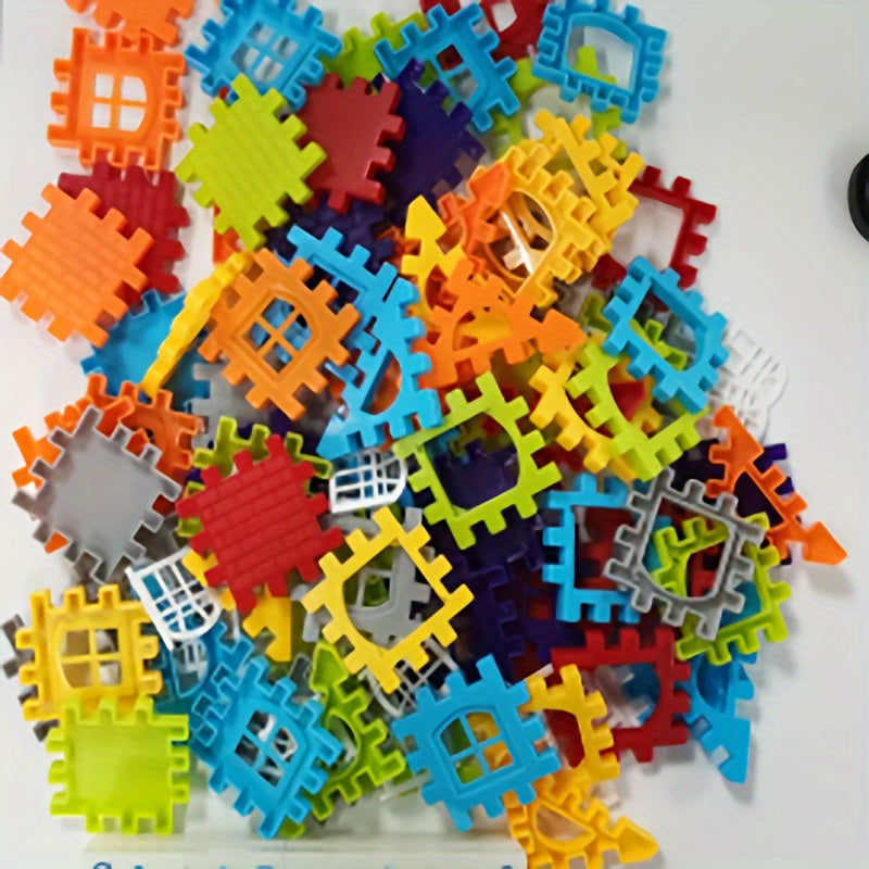 100Pcs Large Size Creative Square Block House Assembly Building Blocks, Basic Educational DIY Assembly Toys for Birthday Gifts