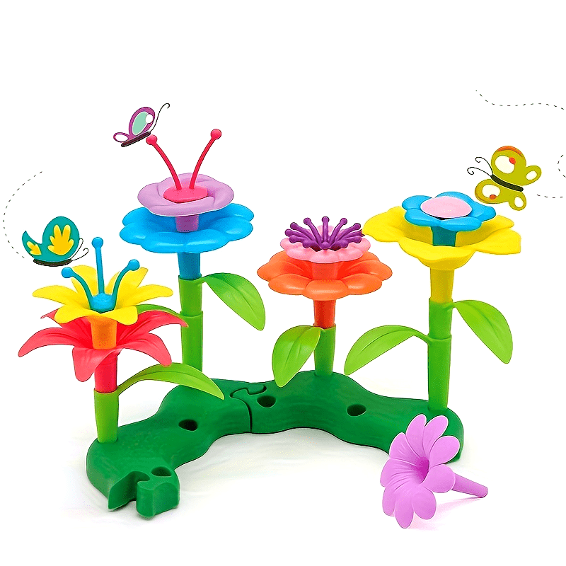 Garden Building Set 72pcs Girls' Early Learning Toys Gift for Girls and Boys Ages 3-6, Garden Building Toys Educational Activity Kindergarten Boys and Girls Toy
