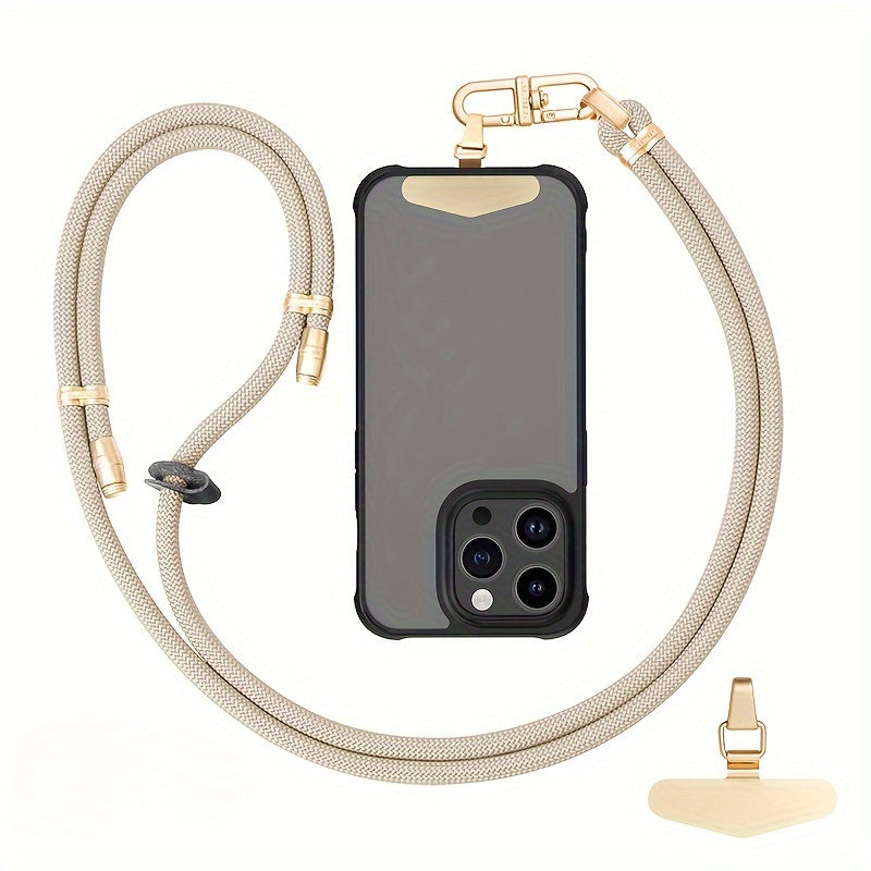 63-Inch Adjustable Crossbody Phone Lanyard with Clip - Durable, Anti-Theft Wrist Strap for Secure Shopping & Travel - Available in Multiple Colors