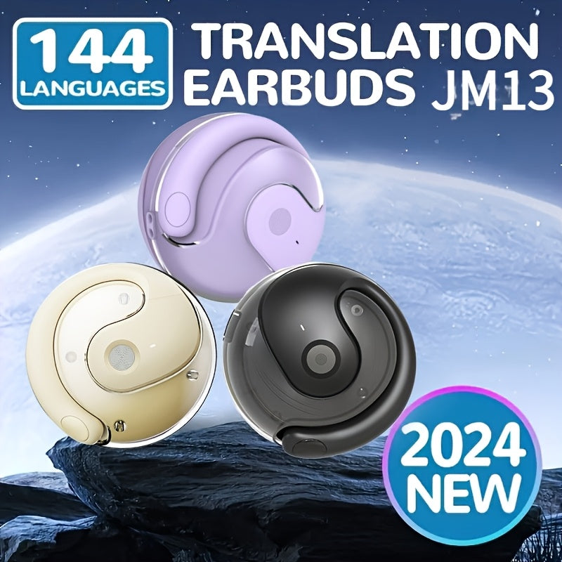Translation Earphones Supporting Over 100 Languages, Small Coconut Ball Hanging TWS Wireless Earphones, Music Without Delay, Translation Earphones, Conference Recording Translation, Real-Time Voice Translation, Fast Charging, And Free Lanyard
