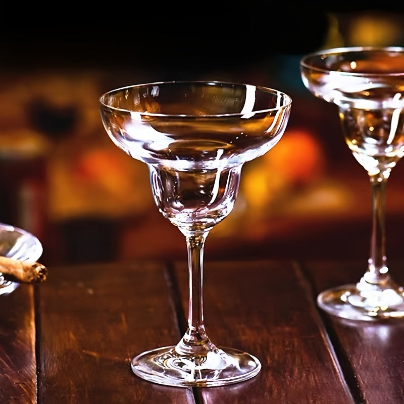 1pc/2pcs Large Margarita Cocktail Glass with Handle, Crystal Glassware, Hand Wash Only, Reusable, Insulated, Classic Design, for Frozen Margarita, Martini, Mixed Cocktails