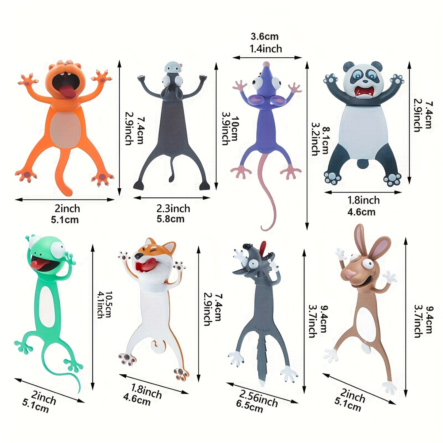 1pc 3D Animal Series Cute Bookmark, 10 Styles Available, Novelty Funny Cute Stationery