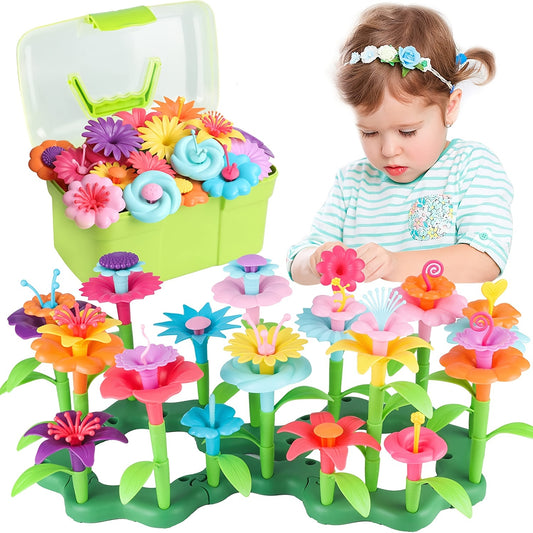 Garden Building Set 72pcs Girls' Early Learning Toys Gift for Girls and Boys Ages 3-6, Garden Building Toys Educational Activity Kindergarten Boys and Girls Toy