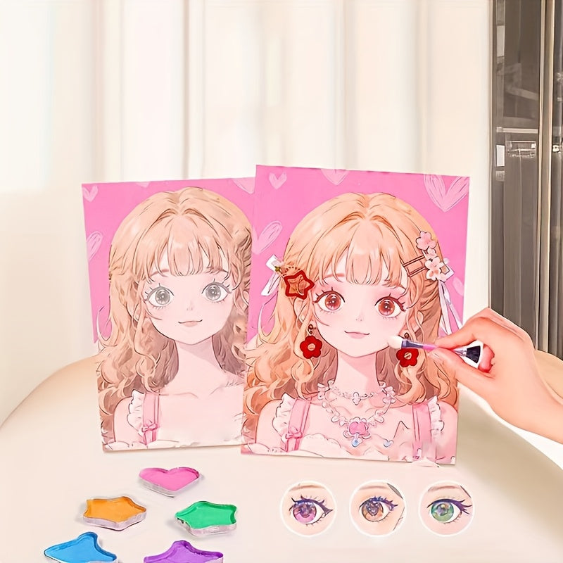 DIY Princess Makeup Bag Set - Handmade Makeup Dress Up, Diamond Stickers, Suitable for Girls | Perfect for New Year, Easter, Christmas, Mother'S Day, New Year