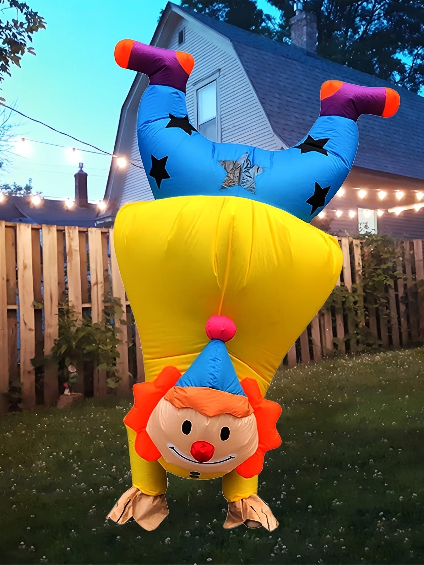 Adult Inflatable Clown Costume for Standing on Head