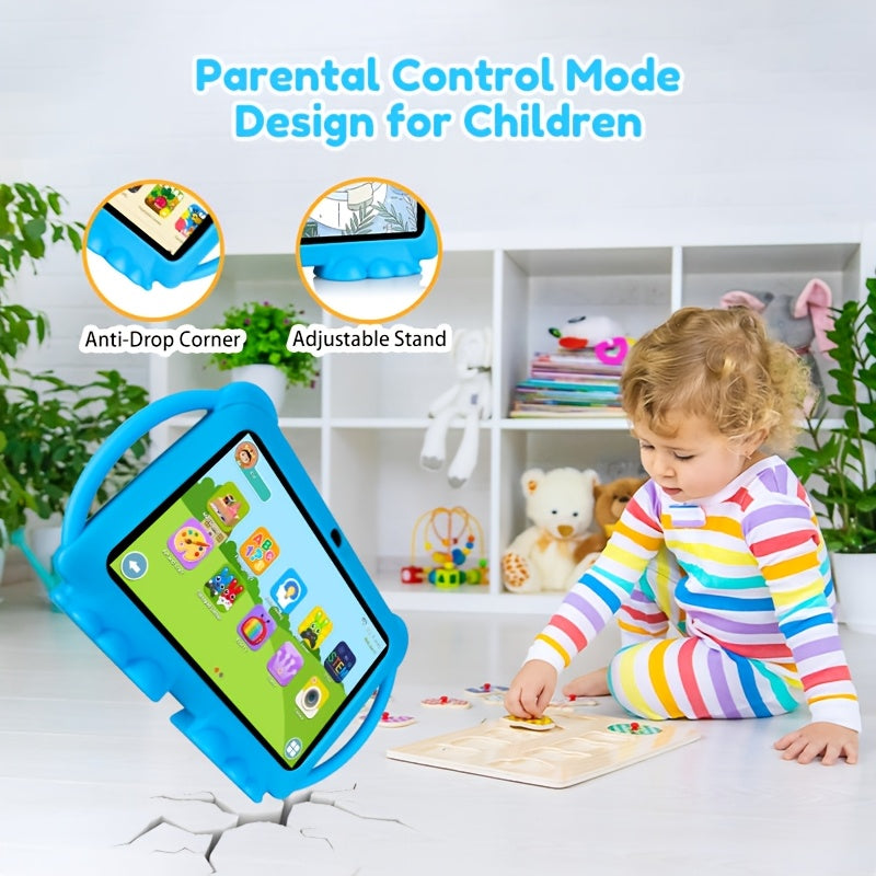 7 inch Tablet for Kids, 32GB ROM 2GB RAM Android Tablet with 2.4G WiFi, GMS, Eye Protection Screen, Parental Control, Education APP, Dual Camera, Shockproof Case, Games, Ramadan gifts for kids.