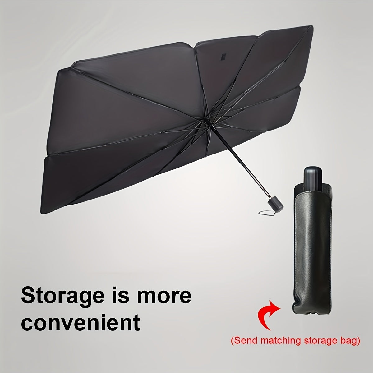 Premium Silvery Car Sunshade - Front Windshield Heat Insulation & UV Protection, Roll-Up Design for Easy Storage - for All Car Models - Suitable for Summer & Hot Weather - Perfect Gift for Car Owners