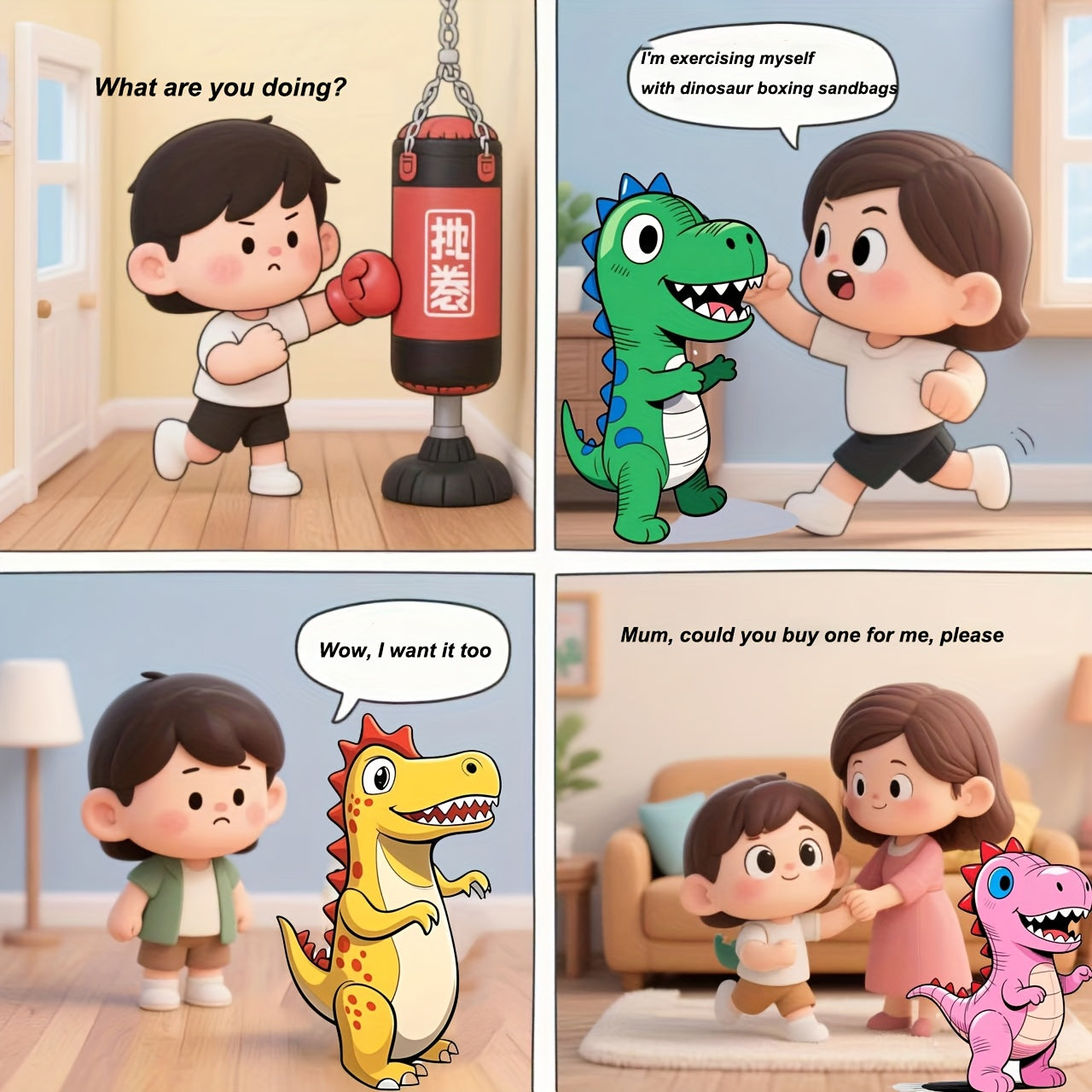 1pc Boxing Punching Bag Inflatable Tumbler Toy Room Special Vertical Child Fighting Exercise Puzzle Sandbag Inflatable Tumbler Toy Room Special Vertical Fighting Exercise Puzzle Dinosaur