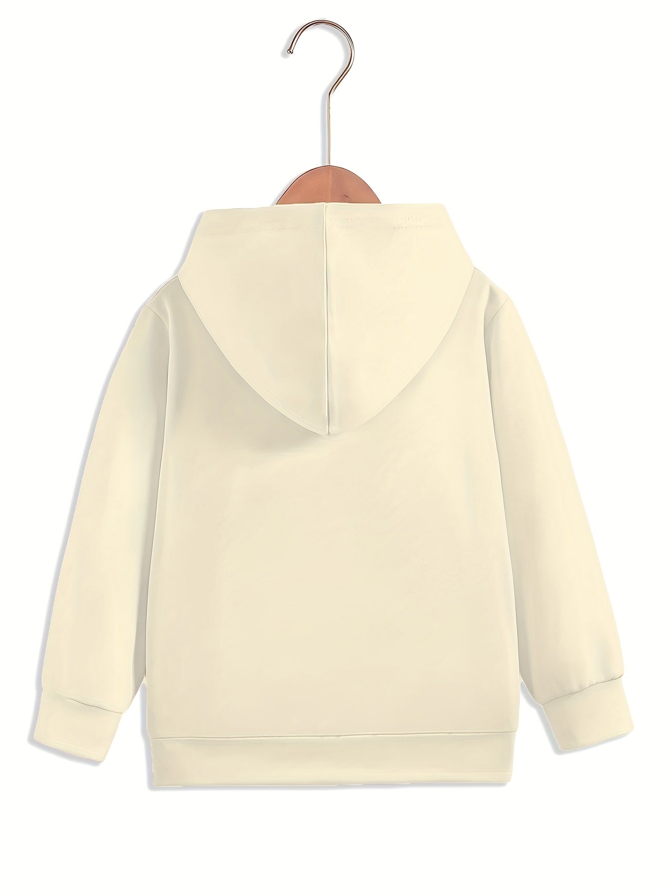 Girls' Pink "SLAY ALL DAY" Hooded Sweatshirt - Casual Long Sleeve Winter Pullover with Bold White Lettering, Regular Fit for Autumn & Winter, Winter Clothes for Girls, Comfortable Fit