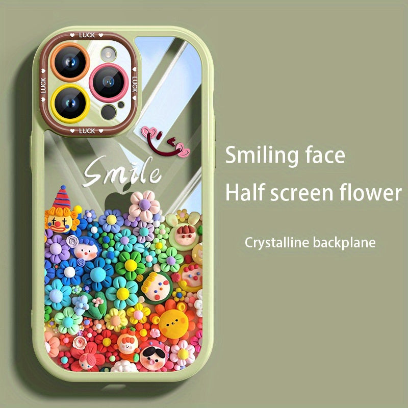 Creative Cute Cartoon Clown Doll Simple Couple with The Same Light Naked Mobile Phone Case, for Iphone 16 Pro Max Mobile Phone Case High-End Quality Mobile Phone Case 15Pro/14Pro/13 Pro/12Pro for Men And Women, Anti-Drop Case Anti- Scratch Phone Case