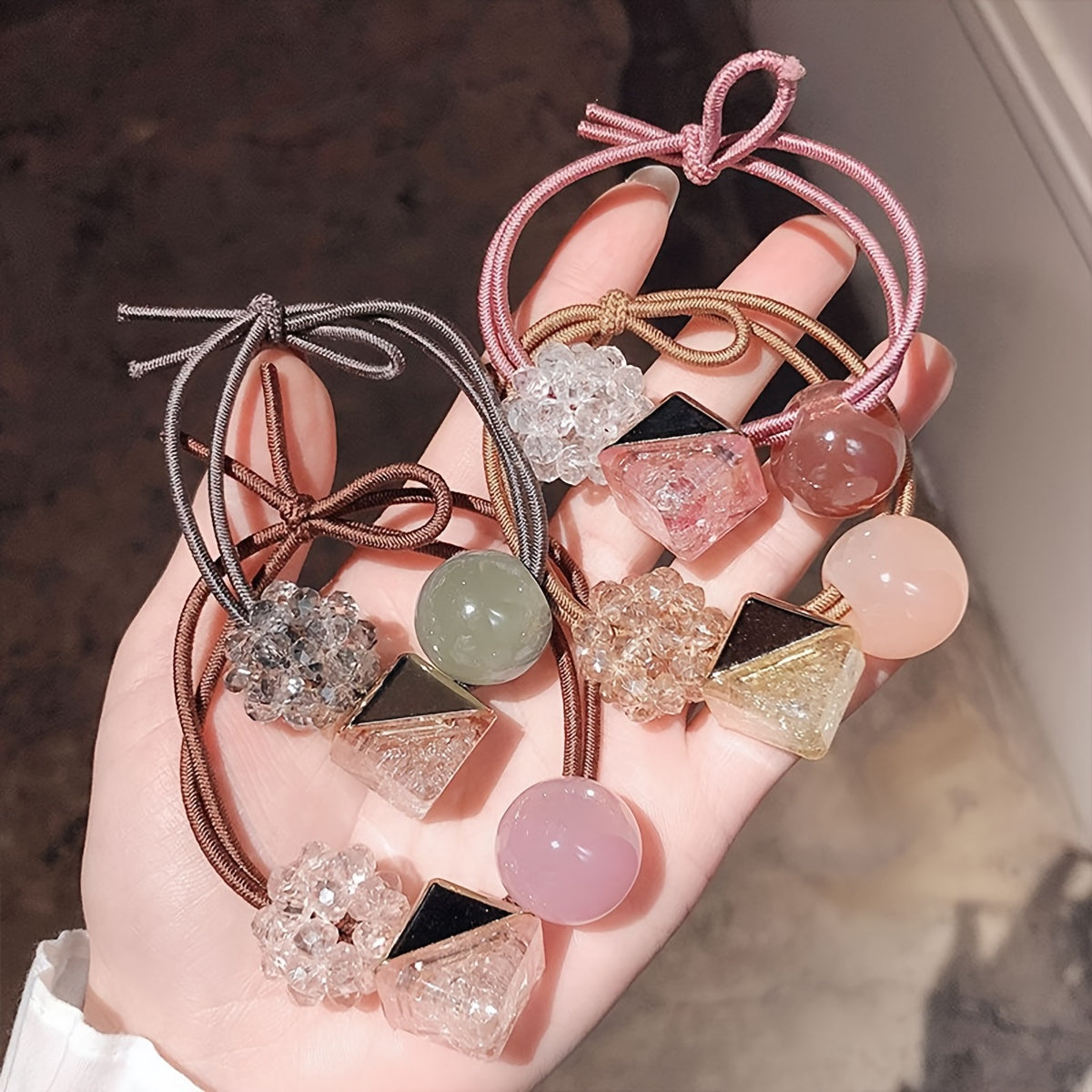4pcs Crystal Bead Headbands: Adorable And Durable for Your Hair Accessories Collection