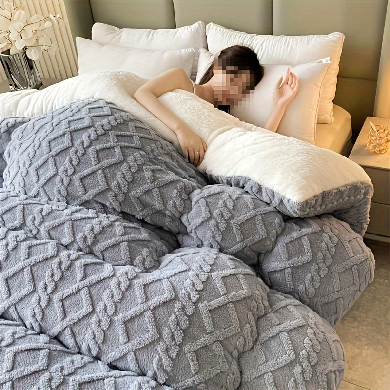 Soft and Thick Luxurious Taffeta Comforter - Machine Washable for All Seasons - Perfect for Bedroom, Guest Room, and Hotel Use