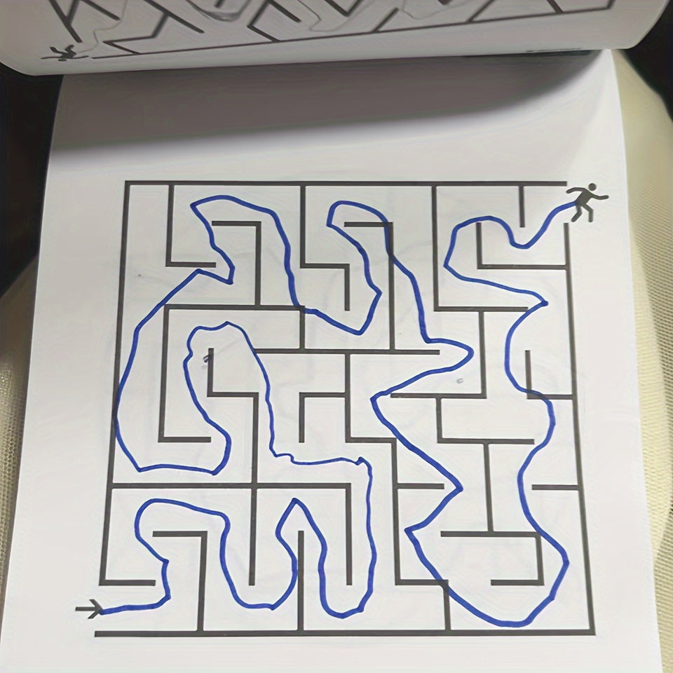 192 Patterns Concentration Maze Training Book for Students, Thinking Development Attention Game Puzzle Development Toy, Maze Game Book, Ideal for Holidays, Halloween, Christmas Gifts