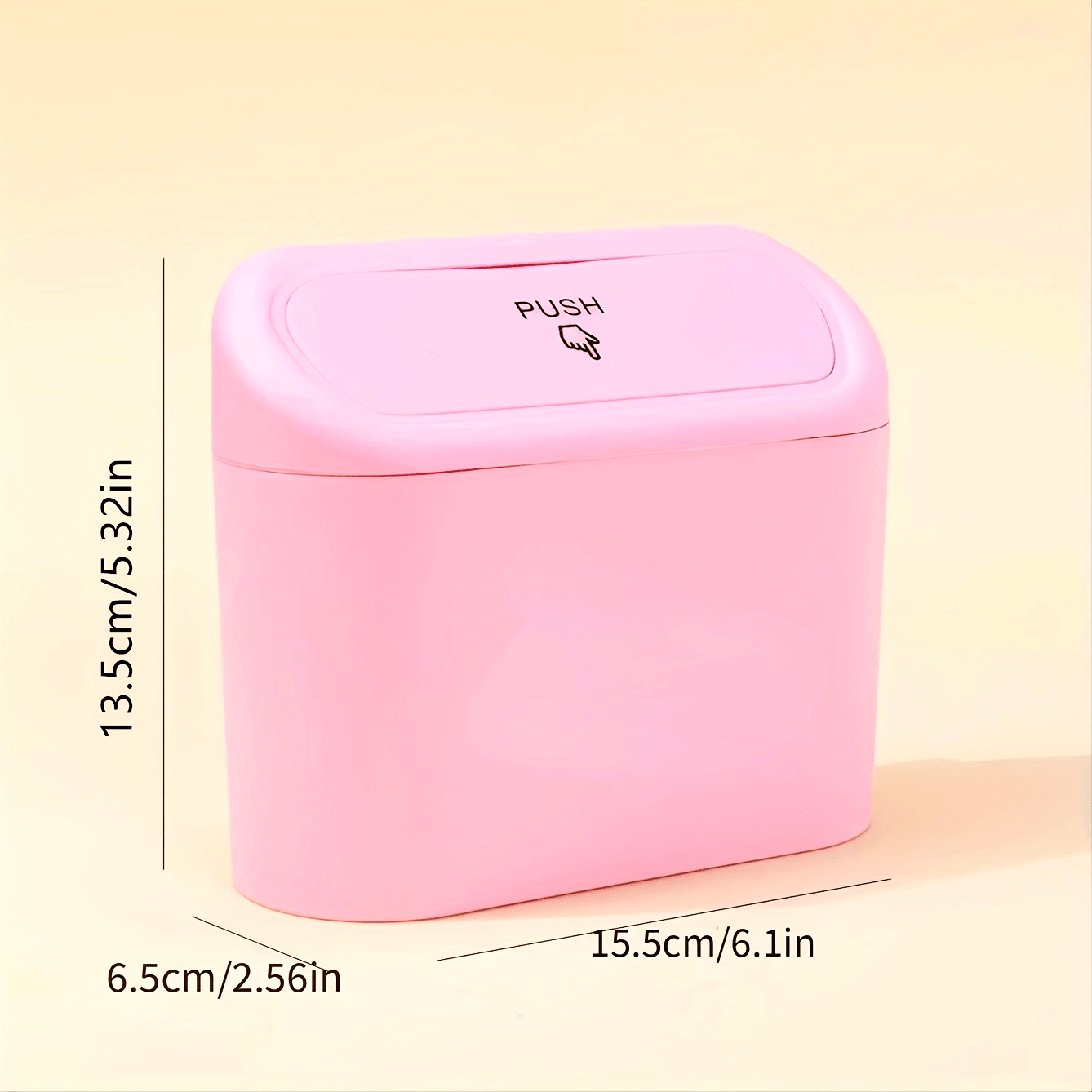 Compact Flip-Top Lid Car Trash Can - Durable, Easy to Clean Garbage Bin for Vehicle Use