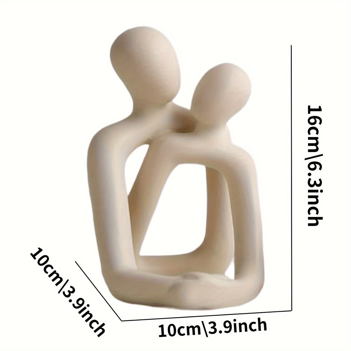 Romantic Embrace Statue - Exquisite Modern Resin Art Sculpture for Home & Office Decor, Featuring Intricate Details, Perfect for Living Room, Bedroom, and Desk, Ideal Anniversary or Valentine's Gift, Elevating Room Ambiance with Timeless Elegance