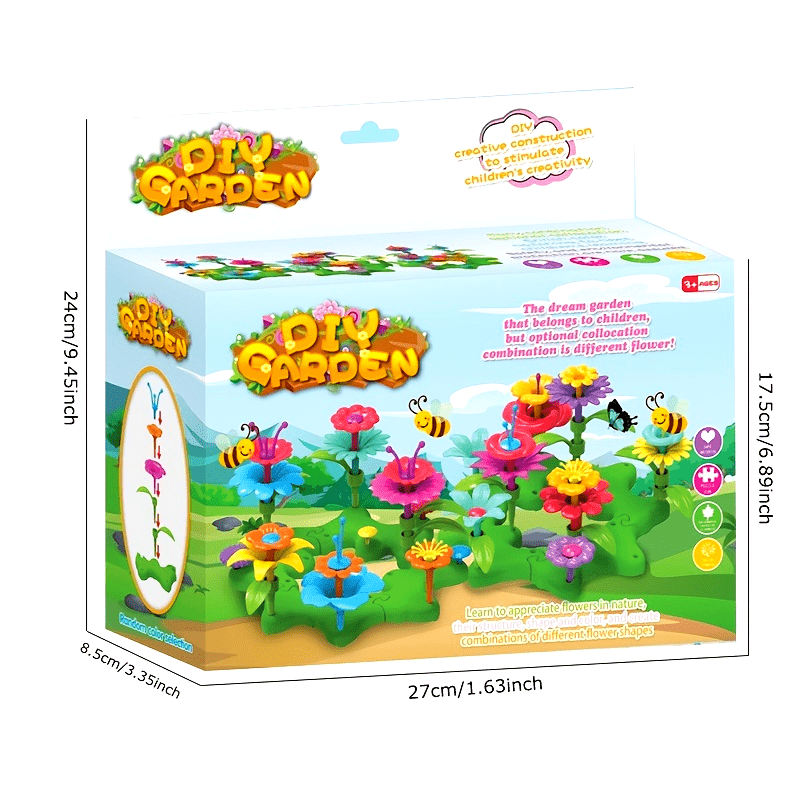Garden Building Set 72pcs Girls' Early Learning Toys Gift for Girls and Boys Ages 3-6, Garden Building Toys Educational Activity Kindergarten Boys and Girls Toy
