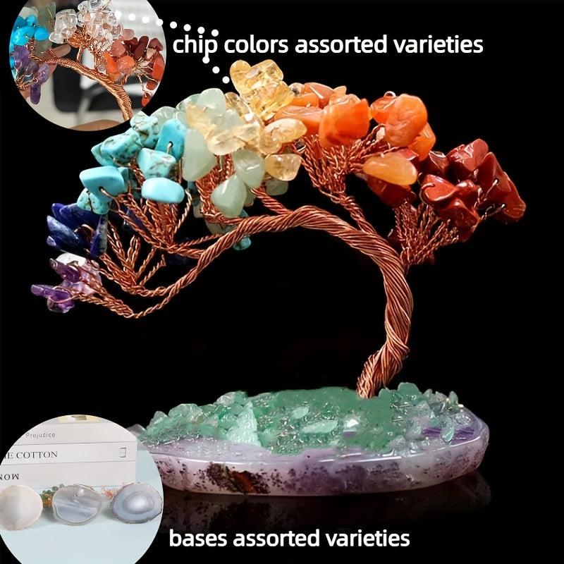 1pc Natural Crystal 7 Chakra Money Tree Crystal Tree