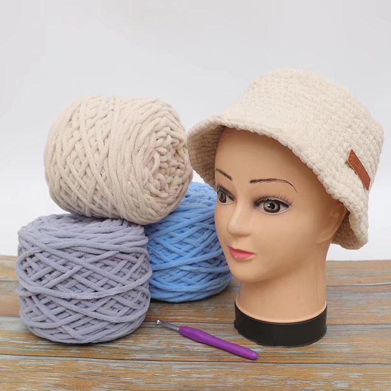 5pcs Ultra-Soft Chunky Chenille Yarn - Perfect for DIY Knitting & Crochet Projects, Scarves, Hats, Blankets | Available in Multiple Colors