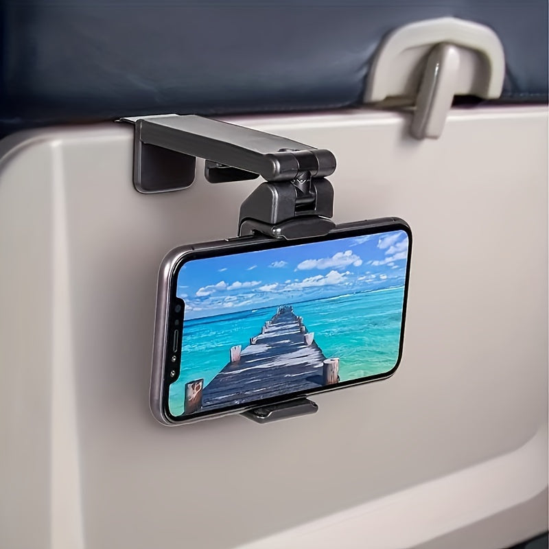 Ultimate Travel Essential: Universal In-flight Plane Phone Stand Holder Mount - Hands-free, Multi-directional & Pocket-size!