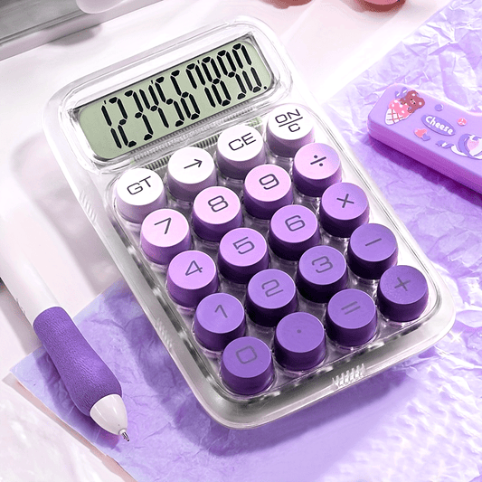 1pc of transparent high-value calculator for students, creative small computer, cute calculator, commercial financial office dedicated portable computer