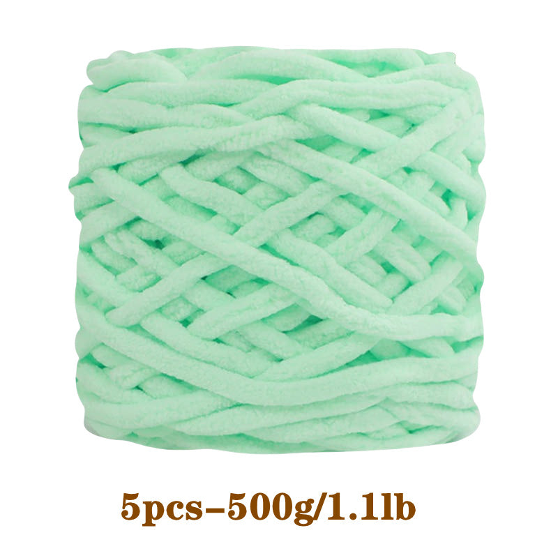 5pcs Ultra-Soft Chunky Chenille Yarn - Perfect for DIY Knitting & Crochet Projects, Scarves, Hats, Blankets | Available in Multiple Colors