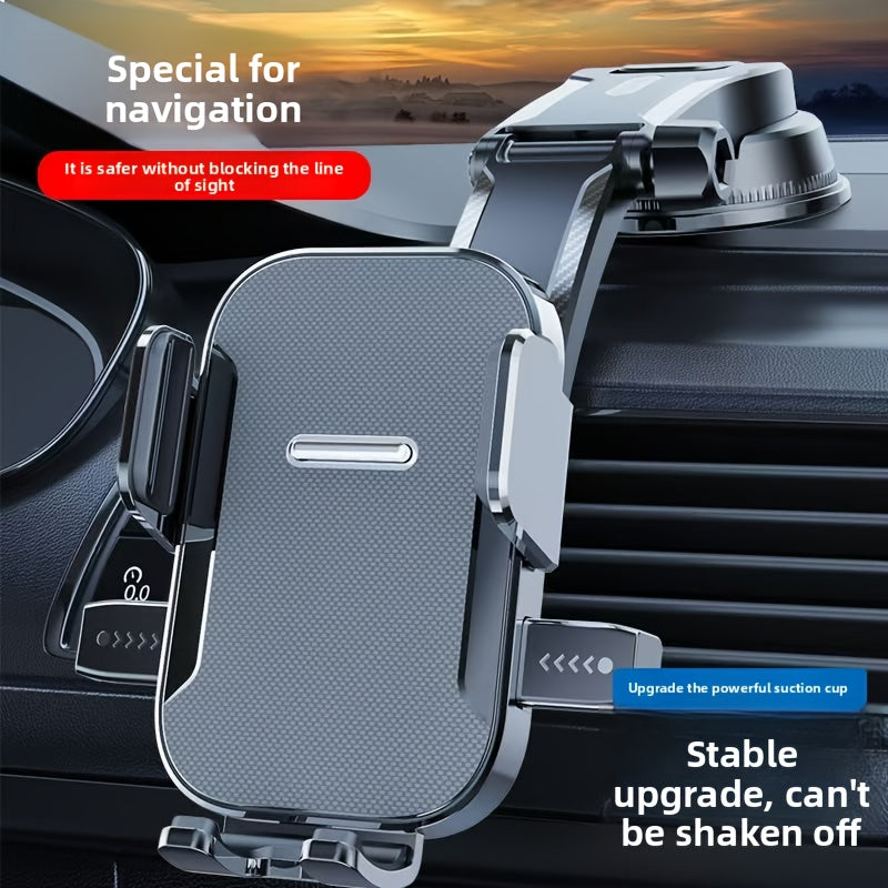 Car Dashboard Phone Holder Adjustable in Vertical and Horizontal Directions, Provides High Stability and Strong Adhesion, Includes Extra Sticky Pads. This Car Mobile Phone Holder Compatible with All Smartphones