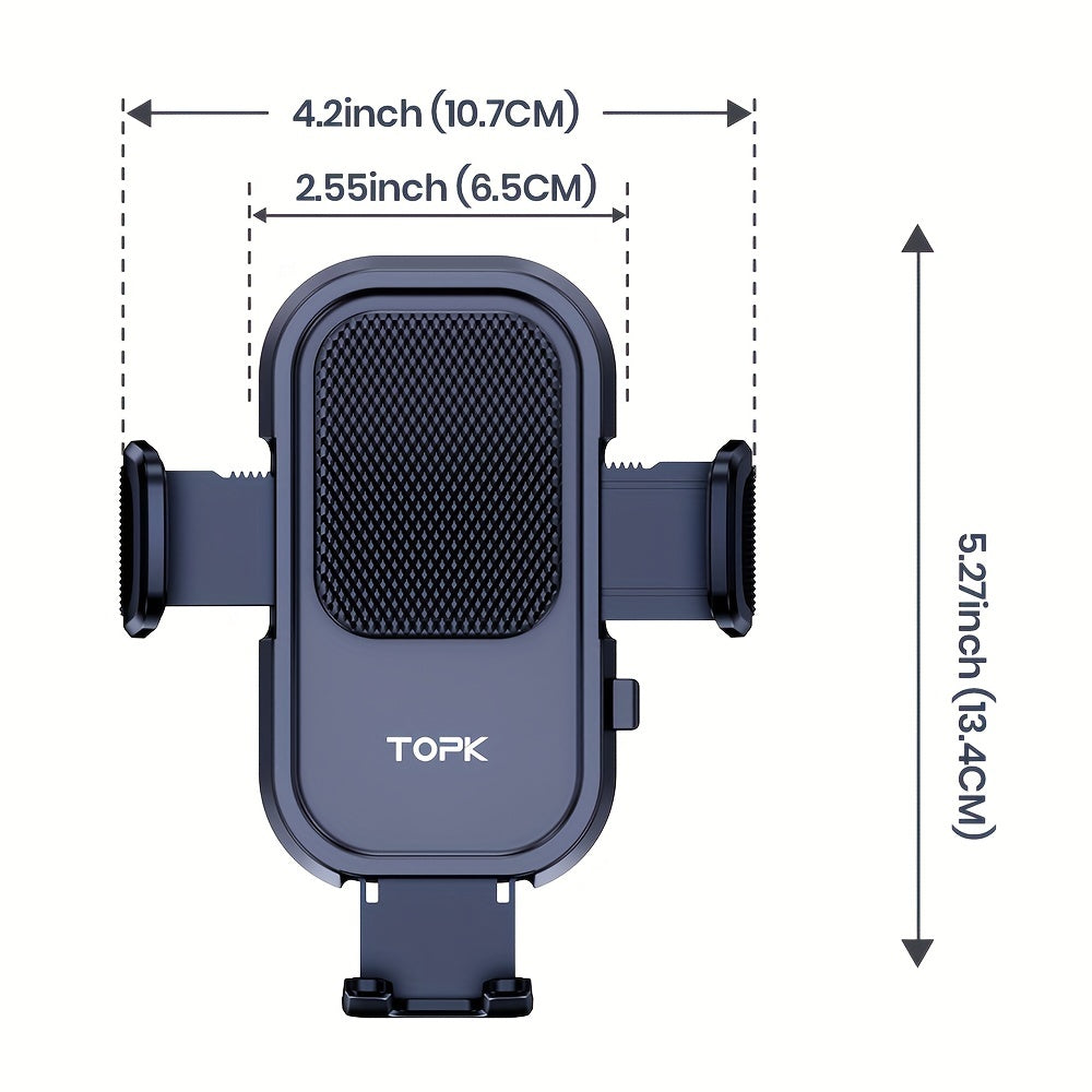 TOPK Car Phone Holder Mount, Car Mount with Hook Clip for Car Air Vent 360° Rotation Phone Mount Compatible with iPhone Samsung Android Cell Phone