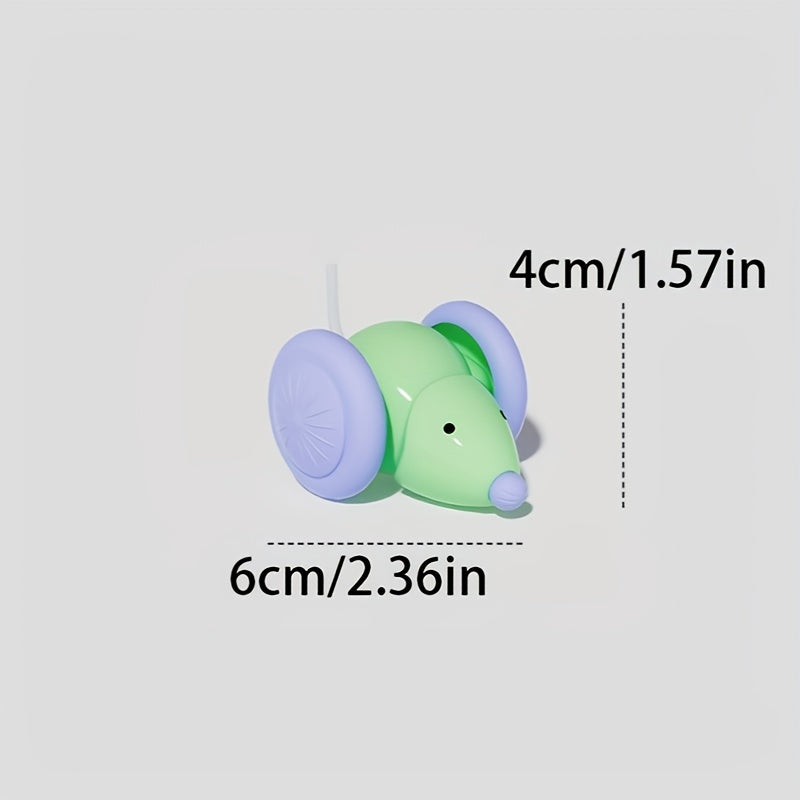 Automatic Cat Toy, Moving Rat with LED Tail, USB Rechargeable, Battery Free - Stimulate Hunting Instinct, Indoor Self-Play, Interactive Exercise Toy, Long Lasting (1 Pack)