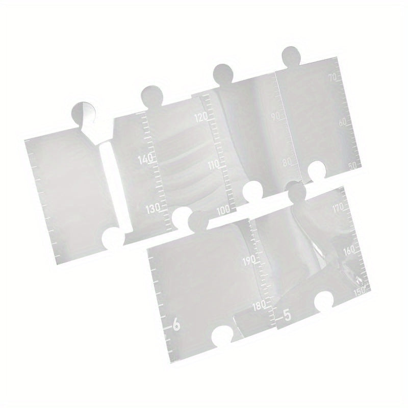 Growth Chart Mirror with Stickers Height Ruler Shatterproof Acrylic Full Body Measurement Set of 7 Sheets (Single Sheet 25.4*25Cm)