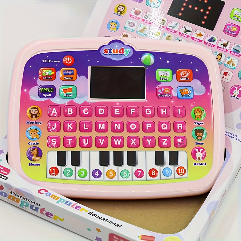 Tablet for Kids with LED Screen, Learning Mat for Teaching Alphabet, Numbers, Words, Music, Math, Interactive Electronic Toy forEarly Development, Suitable for and Girls, Halloween and Christmas Gifts