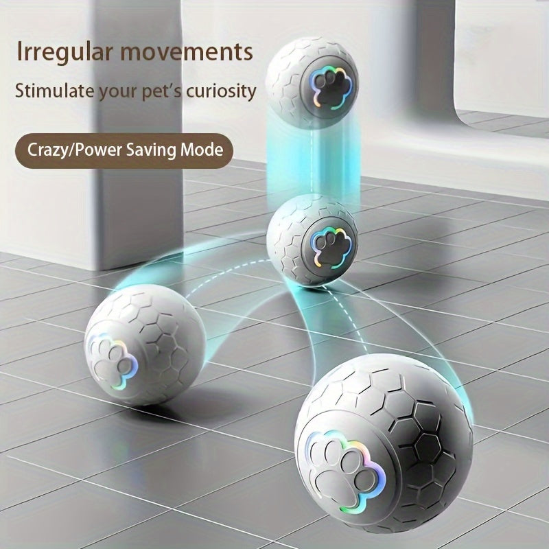 Funny Electric Wear-resistant Dog Ball - Dog Smart Bouncing Ball Toy - Automatic Teaser Ball for Interactive Supply Christmas Gift