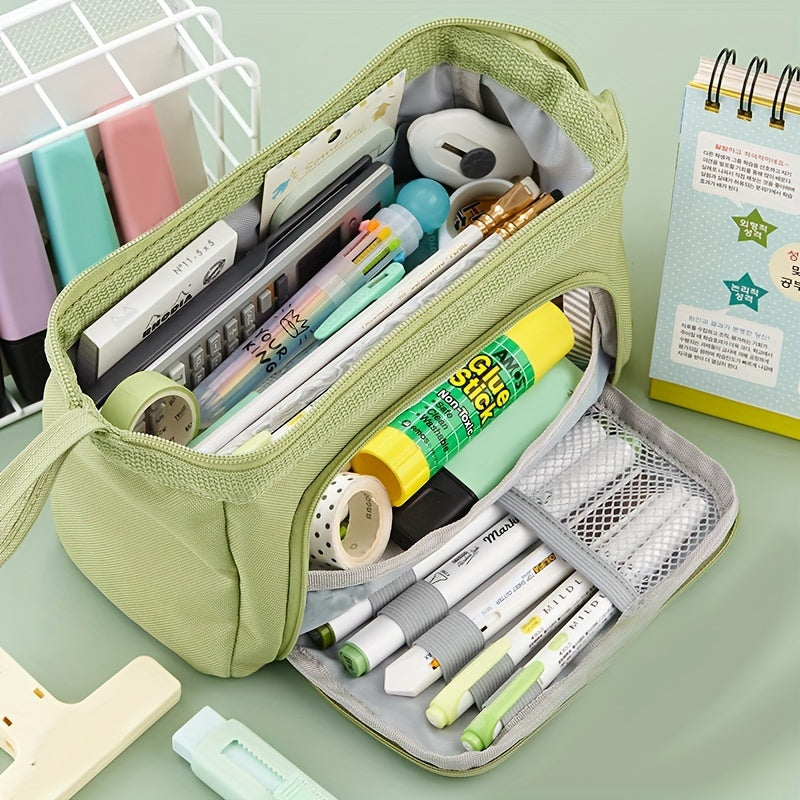 1pc Large-capacity Pencil Case Cute Pencil Pouch For Girls Boys Student Aesthetic Pencil Case For Middle High School Office Supplies Eid Al-Adha Mubarak