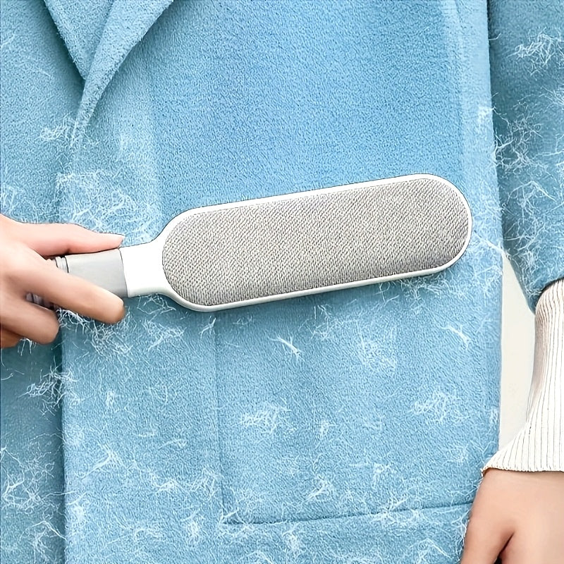 Reusable Pet Hair Remover Brush - Dual-Sided, Static Cling for Cats & Dogs, Ideal for Furniture, Clothes, Carpets - Durable Polypropylene, No Batteries Required