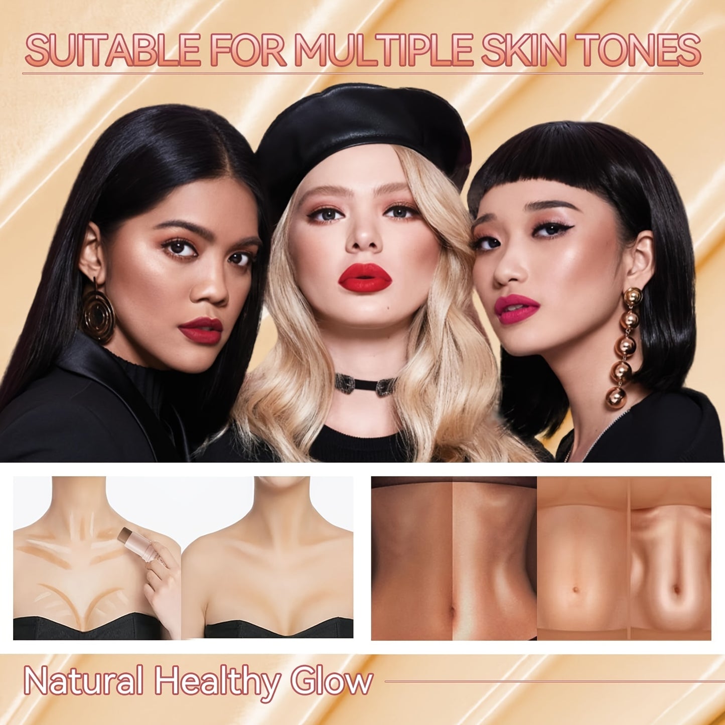 Contour Stick, Blush Stick, Highlighter Stick, Bronzer Stick, 3pcs Cream Contour Kit with Brush for a Flawless Look, Contour Stick Makeup Non-Greasy Waterproof, Long-lasting Fair-Medium Suitable gift giving for Halloween, Thanksgiving, and Christmas