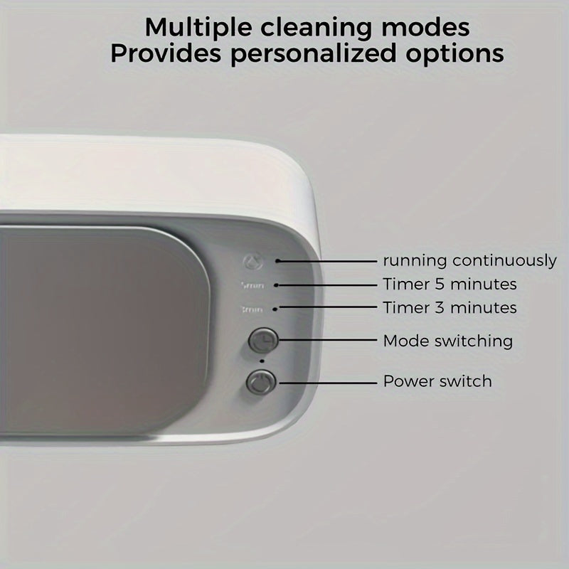 LIOJ S700 Multifunctional Glasses Cleaner Machine - Battery-Powered, Compact Design for Delicate Eyewear, with Quick Cleaning & Drying Features, Ideal for Travel, Travel Accessory|Minimalist Design|Rechargeable Battery, Eyeglass Repair Tool