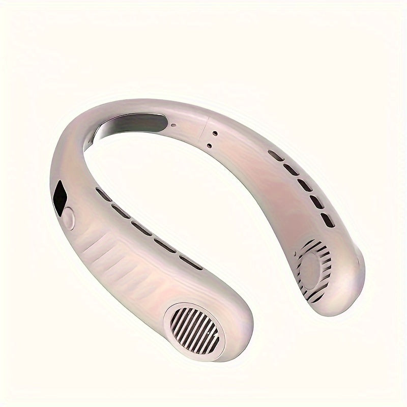 Portable Fans, Small Neck Fan, USB Charging Mini Fan with Adjustable 5 Wind Speeds, Personal USB Fan with LED Power Display, Cooling Fan Portable for Office, Back to School Gifts