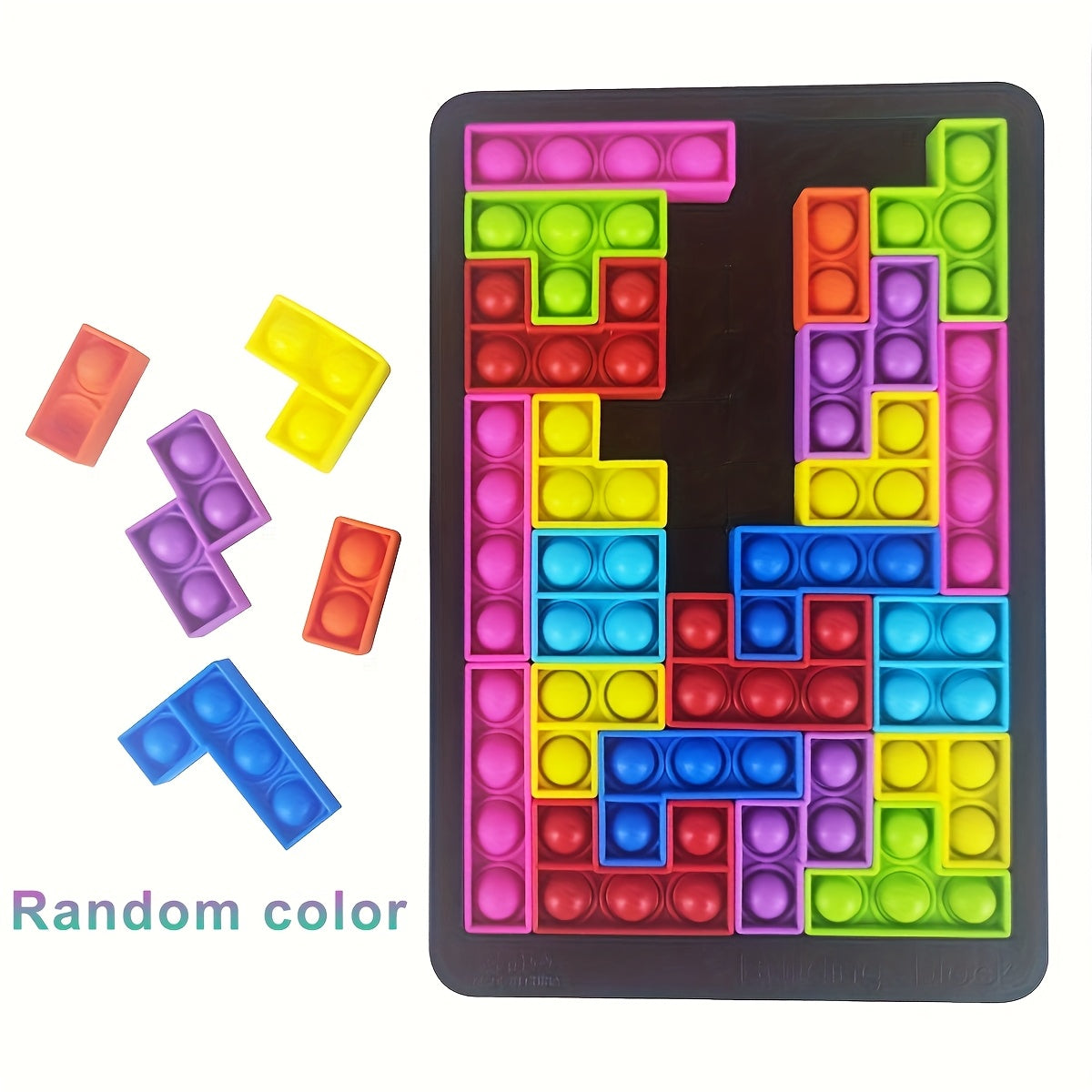 Soft Silicone Puzzle Building Blocks - Relax & Brain Teaser Game for Parent-Youngsters Bonding, Educational Toy