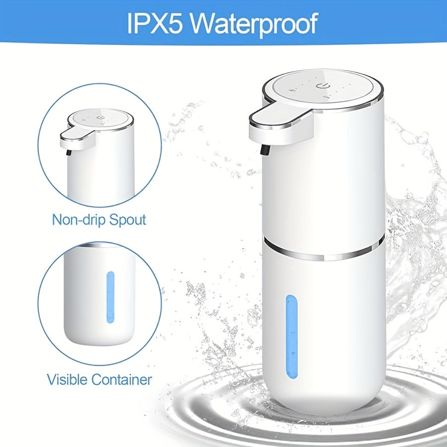 380Ml Automatic Soap Dispenser with Touchless Sensor - Wall-Mounted, Rechargeable Lithium Battery, USB Charging, Modern Black Design for Bathroom And Kitchen, Bathroom Soap Dispenser|Modern Soap Dispenser|Touchless Soap Dispenser