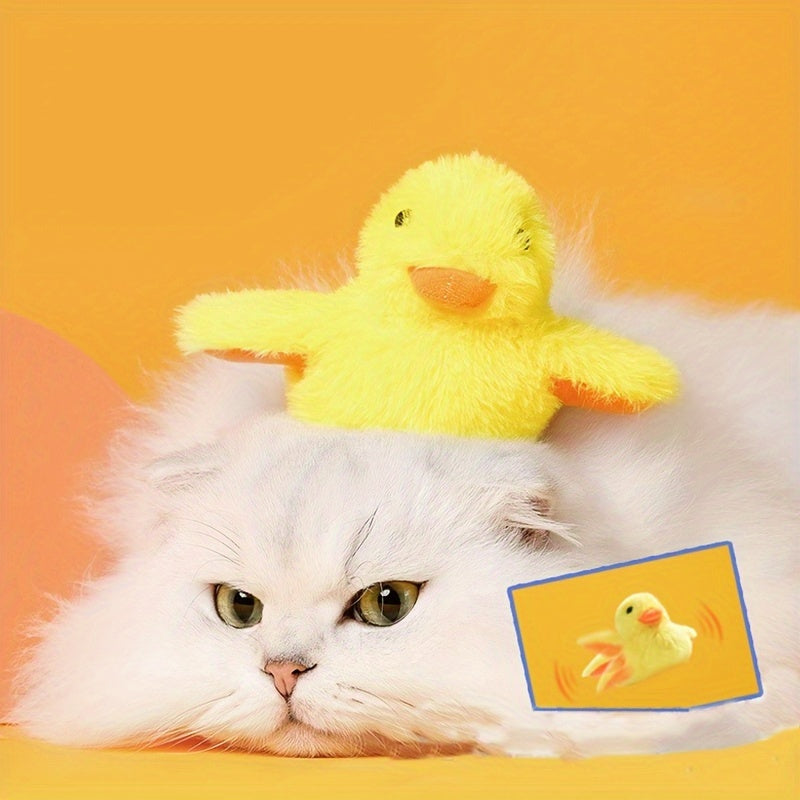 Simulated Animal Interactive Electric Cat Toy: Flap Wings Duck, Exercise and Entertainment, Tease Cat Toy