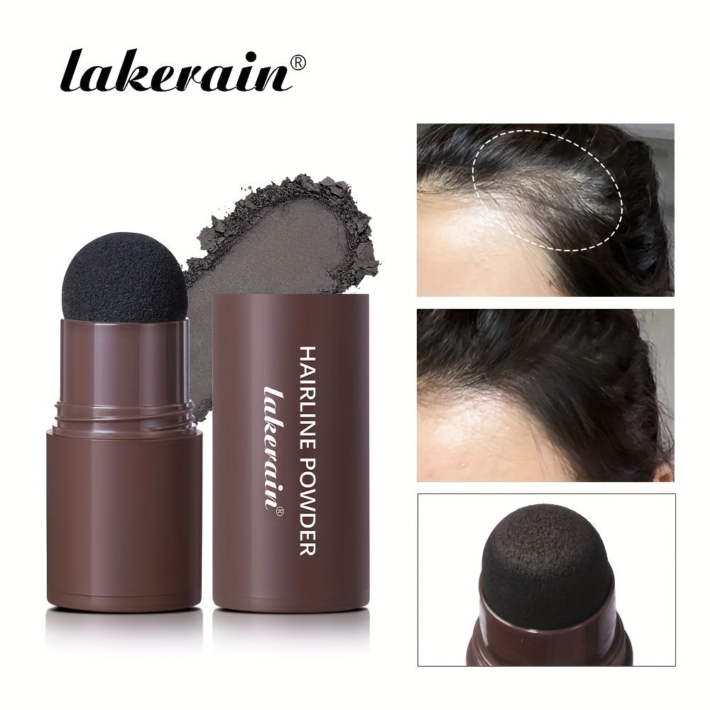 Instant Uniform Hairline Lakerain Powder Stick - Waterproof, Long-Lasting, Natural Finish Sponge Pen for All Skin Tones & Gray Root Coverage