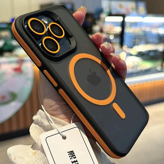 Iphone 16, 15 Pro Max, 16 Plus Magsafe Case - Vibrant Bicolor Matte Frosted Design, Magnetic Translucency, Splice Color Cover, Shockproof, Ultra-Thin, Lightweight, Easy Installation, Perfect Fit, Compatible with Wireless Charging