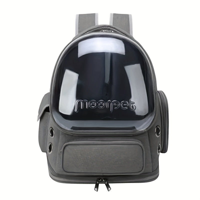 ComfortPet Explorer - Crystal-Clear Transparent Pet Carrier Backpack for Cats and Small Dogs - Breathable, Ventilated, and Spacious for Outdoor Travel and Hiking - Essential Pet Supplies for On-The-Go Owners