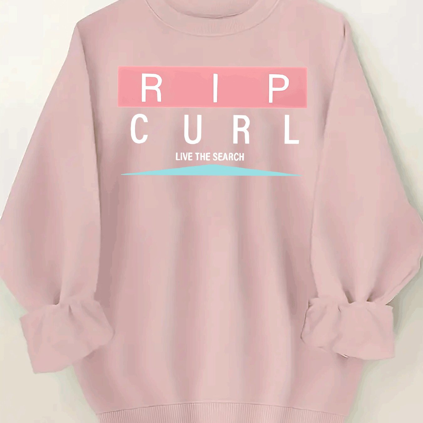 1pc Graphic Print Oversized Sweatshirt - Women'S Casual Long Sleeve Fleece-Lined Crew Neck Pullover, Soft & Cozy, Maroon with Pink & White Design, Perfect for Fall/Winter, Oversized Sweatshirt