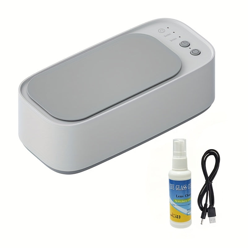 LIOJ S700 Multifunctional Glasses Cleaner Machine - Battery-Powered, Compact Design for Delicate Eyewear, with Quick Cleaning & Drying Features, Ideal for Travel, Travel Accessory|Minimalist Design|Rechargeable Battery, Eyeglass Repair Tool