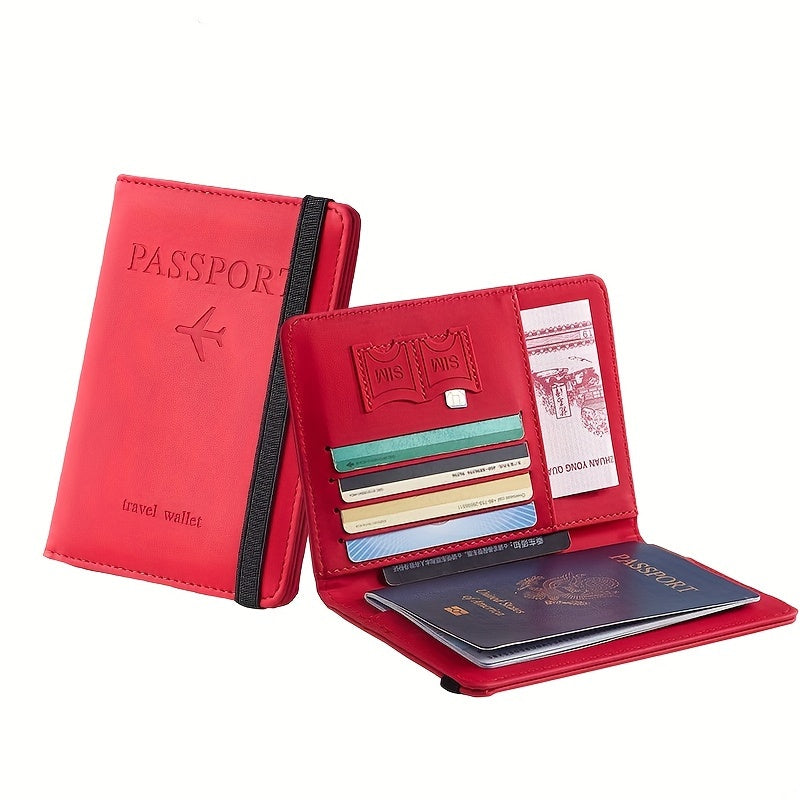 RFID Passport Holder - Thin, Multi-Functional Wallet for Travel, 1pc