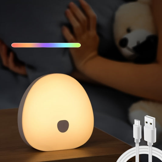 [White Noise Night Light] Multiple Colors White Noise LED Night Light | Stepless Dimming, with Timer, Sleep Sound White Noise with Natural Soothing Sounds, Memory Function Portable Sleep Device with 1200Mah Rechargeable Lithium Battery