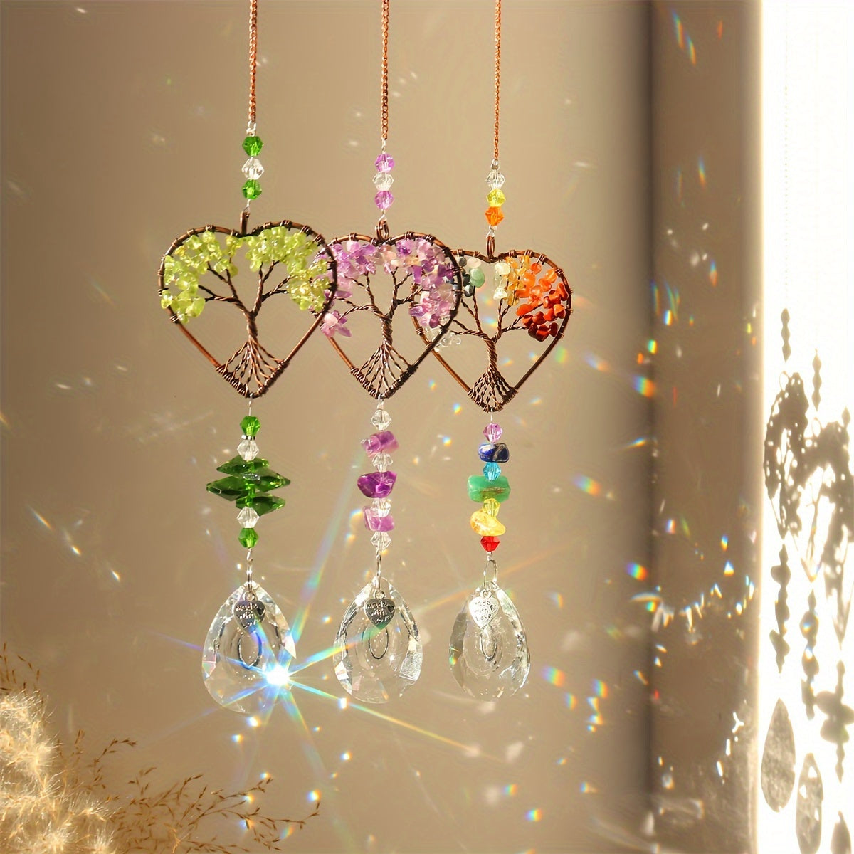 1pc/3pcs Tree of Life Sun Catcher Bring Positive Energy into Your Home with this Beautiful Tree of Life Sun Catcher!