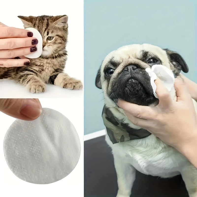 200 Pieces Durable Polyester Pet Eye Wet Wipes: Cat Eye Cleaner Removing Tear Stains, Safe for Cats